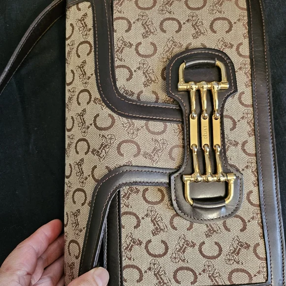 RARE AUTHENTIC Vintage Celine Tripple horsebit logo . - Picture 8 of 13